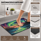 Aurora Borealis Floor Mat Quick Dry Super Absorbent Non Slip Northern Lights