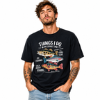 Fishing Things I Do in My Spare Time Funny Fishing Graphic T Shirt Dad Gift