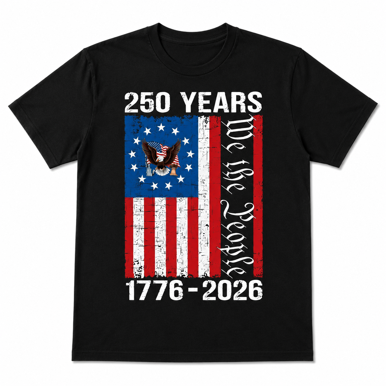 250 Years American Flag USA 250th Anniversary Patriotic 4th of July T-Shirt