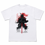 Tokyo Samurai Warrior T Shirt Red Sword Japanese Graphic Streetwear Tee