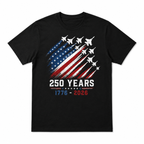 USA 250th Anniversary Jet Fighter Patriotic 1776-2026 Freedom T-Shirt