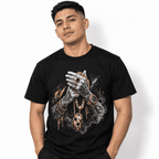 Tattooed Hands Gold Chain Mask Streetwear Men's Graphic T-Shirt