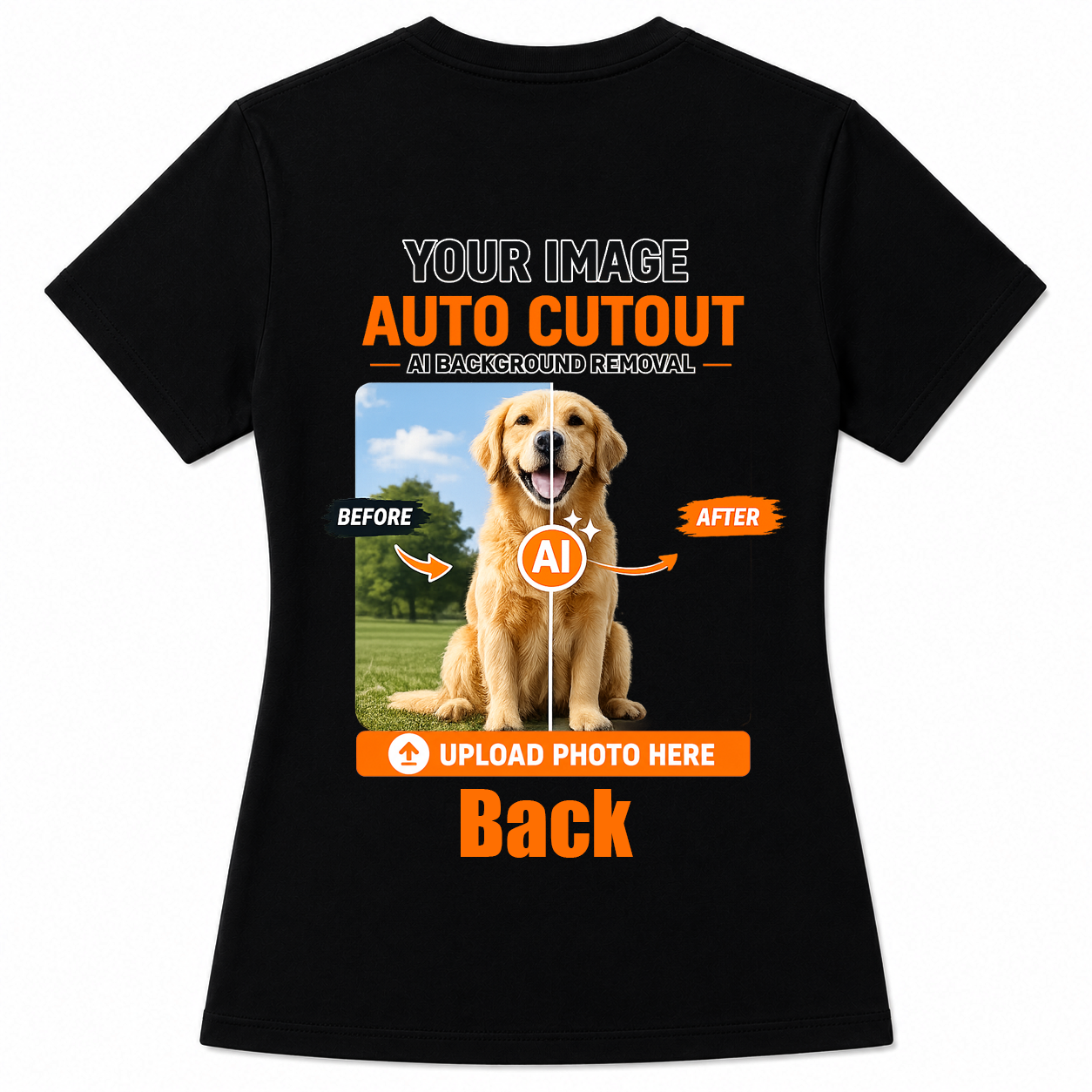 AI Background Remove Custom Women T-Shirt – Design Your Own Personalized Shirt