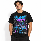 Midnight Rush Racing JDM Night City Car Men's Graphic T-Shirt