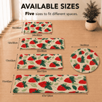 Cute Strawberrry Kitchen Rug Gift for Housewarming Party, Gift for New House, Pink Lover Gift Idea, Strawberry Area Mat, Nursery room Rug