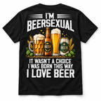 Beer Sexual Born This Way Funny Beer Lover Drinking Humor Men's T-Shirt