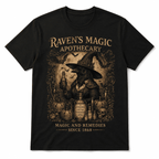 Raven's Magic Apothecary Witch Crow Gothic Halloween Graphic Men's T-Shirt