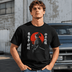Japanese Samurai Warrior Graphic T-Shirt Red Armor Gothic Streetwear Tee