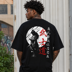 Samurai Graphic Print T Shirt Japanese Warrior Emo Grunge Streetwear Tee
