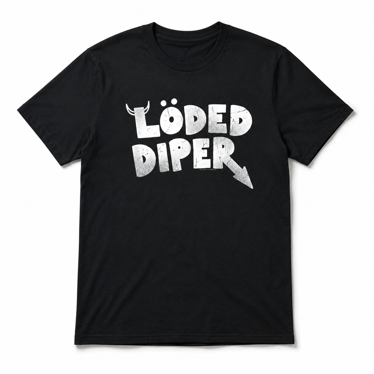 Loded Diper Funny Rock Style Graphic T-Shirt Parody Humor Unisex Tee