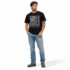 Coal Miner American Flag Graphic T-Shirt Patriotic Workwear Tee for Men