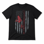American Flag Fly Fishing Graphic T Shirt Patriotic Fisherman Dad Gift Tee