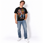 Funny Hippie Grandpa Peace Sign Tie Dye Men's Graphic T-Shirt