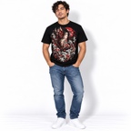 Hannya Oni Mask Geisha Koi Japanese Tattoo Art Graphic Men's T-Shirt
