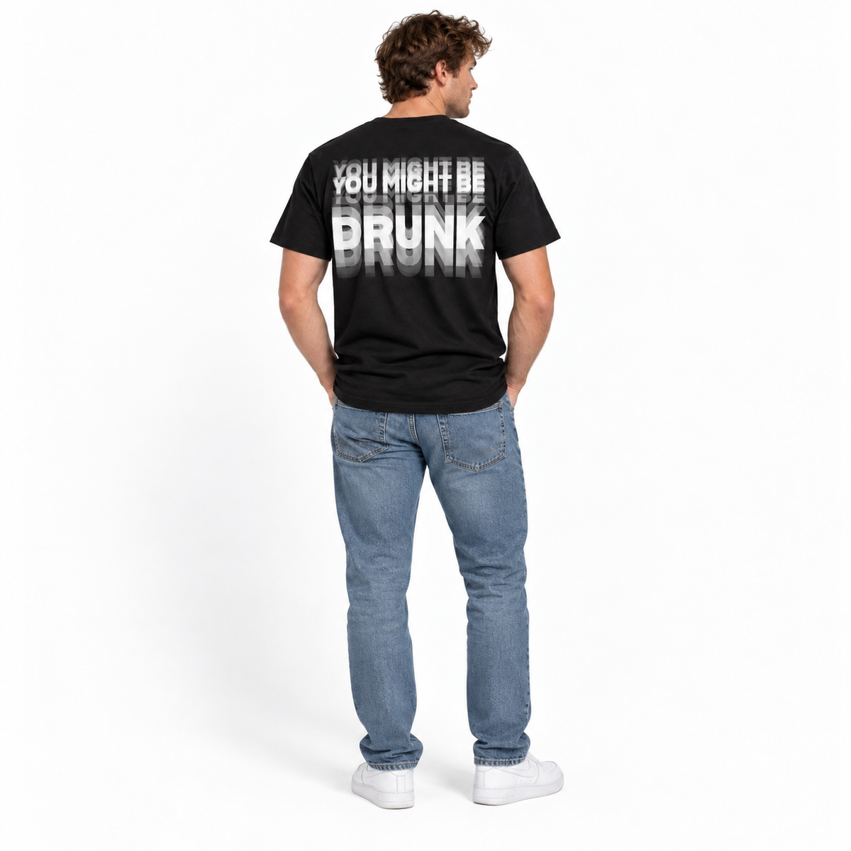 You Might Be Drunk Funny Drinking Humor Typography Graphic Men's T-Shirt