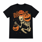 Halloween Skeleton Pumpkin Trick or Treat Spooky Graphic Men's T-Shirt