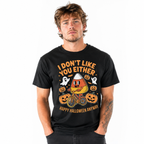 I Don't Like You Either Funny Candy Corn Halloween Graphic Men's T-Shirt
