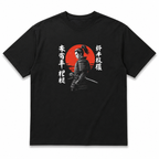 Japanese Samurai Warrior Graphic T-Shirt Red Armor Gothic Streetwear Tee