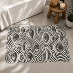 Trippy Eyes Non-Slip Livingroom Carpet, Black and White Psychedelic Bedroom Rug, Fluid Eyes Bathroom Mat, New Home Doormat Idea For Friend