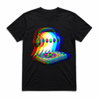 Funny DJ Ghost Halloween Music Headphones Turntable Graphic Men's T-Shirt