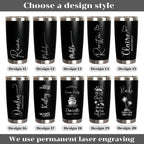 Custom 20oz Holiday Tumbler, Personalized Tumbler, Girls trip gifts, Travel Mug, Laser Engraved Cups, Stainless Steel Mug, Beach Tumbler