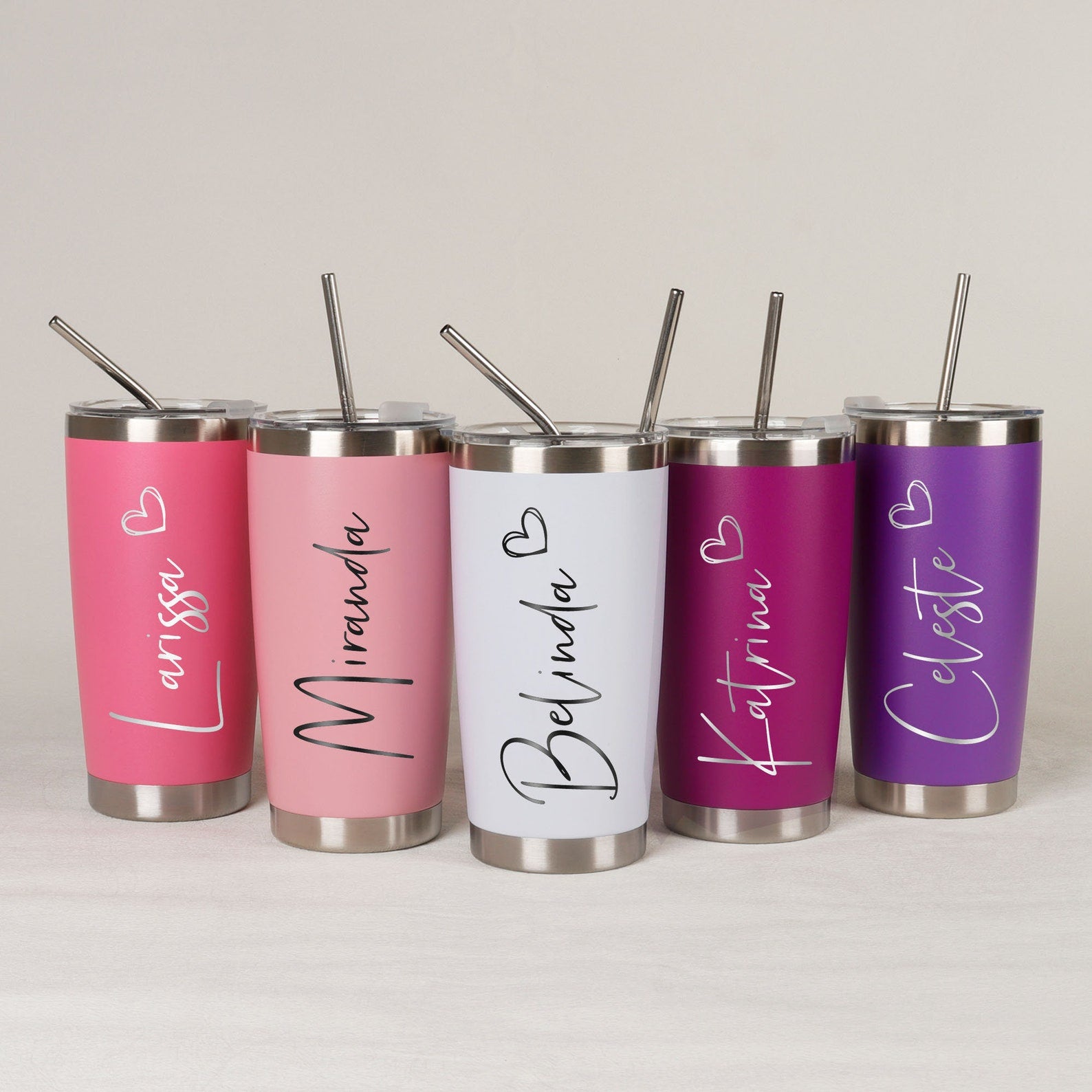 Personalized Skinny 20oz Tumbler, Bridesmaid Tumbler with Straw, Bachelorette Party, Wedding Party water glass Gifts, Custom bridal cups