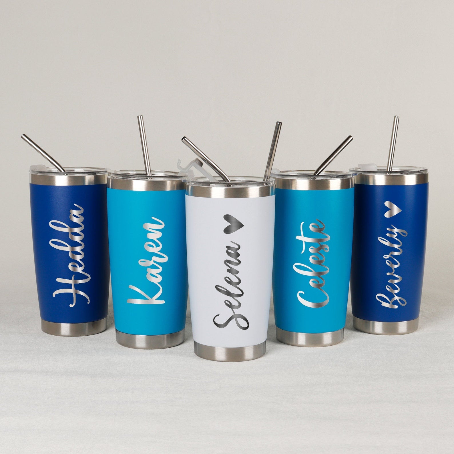 Personalized Skinny 20oz Tumbler, Bridesmaid Tumbler with Straw, Bachelorette Party, Wedding Party water glass Gifts, Custom bridal cups