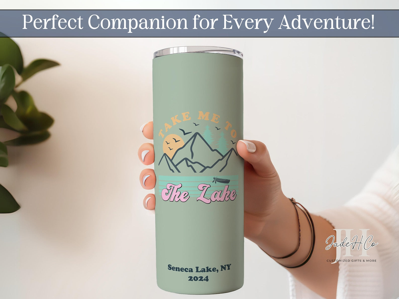 Personalized Lake Life Tumbler Custom Trip cups for Family Vacation Custom Name Tumbler Gift Lake Life Vacation Tumbler, 20oz Skinny Tumbler