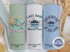 Personalized Lake Life Tumbler Custom Trip cups for Family Vacation Custom Name Tumbler Gift Lake Life Vacation Tumbler, 20oz Skinny Tumbler