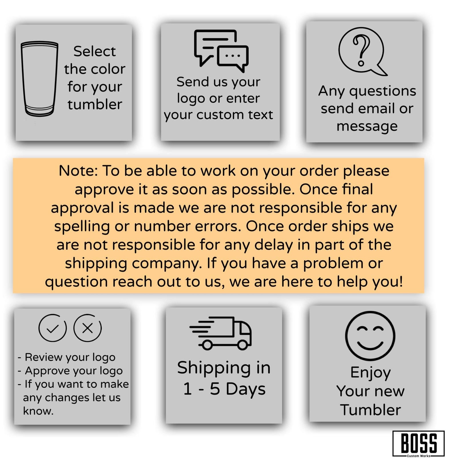 Personalized Engraved 20oz Tumbler, ADD YOUR LOGO, Wholesale Tumblers, Laser Engraved Cup, Gifts For Him, Powder Coated, Bulk Tumblers