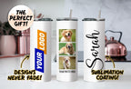 Custom Photo Tumbler, Personalized Tumbler, Stainless Steel Tumbler with Straw & Lid, Custom Name Tumbler, Christmas Gift, Slim Tumbler