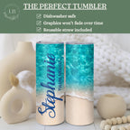 Personalized bachelorette beach tumbler, Custom bridesmaid gifts, Beach vacation, Family vacation tumbler, Custom Cruise tumbler, Girls trip