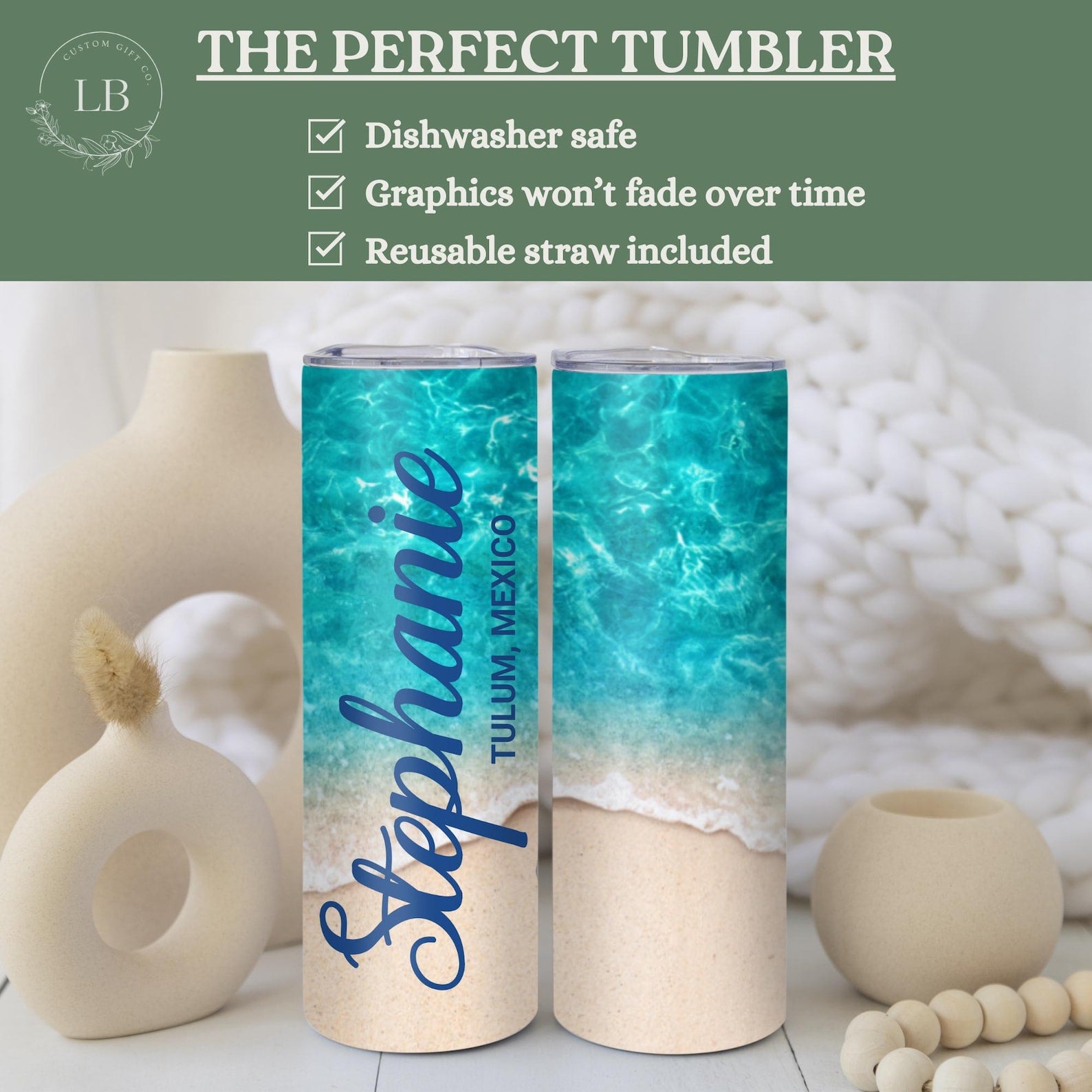 Personalized bachelorette beach tumbler, Custom bridesmaid gifts, Beach vacation, Family vacation tumbler, Custom Cruise tumbler, Girls trip