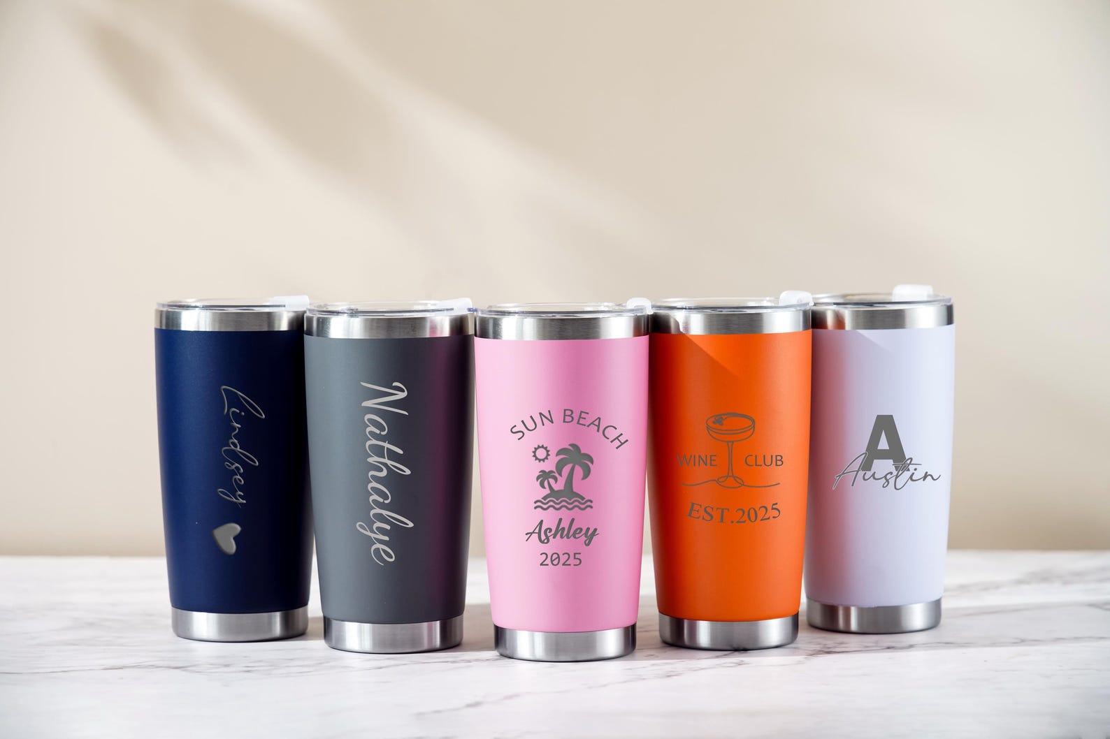 Personalized Engraved 20oz Tumbler, ADD YOUR LOGO, Laser Tumbler, Stainless Steel water cup, Bulk Tumblers, Coffee Tumbler 25052402