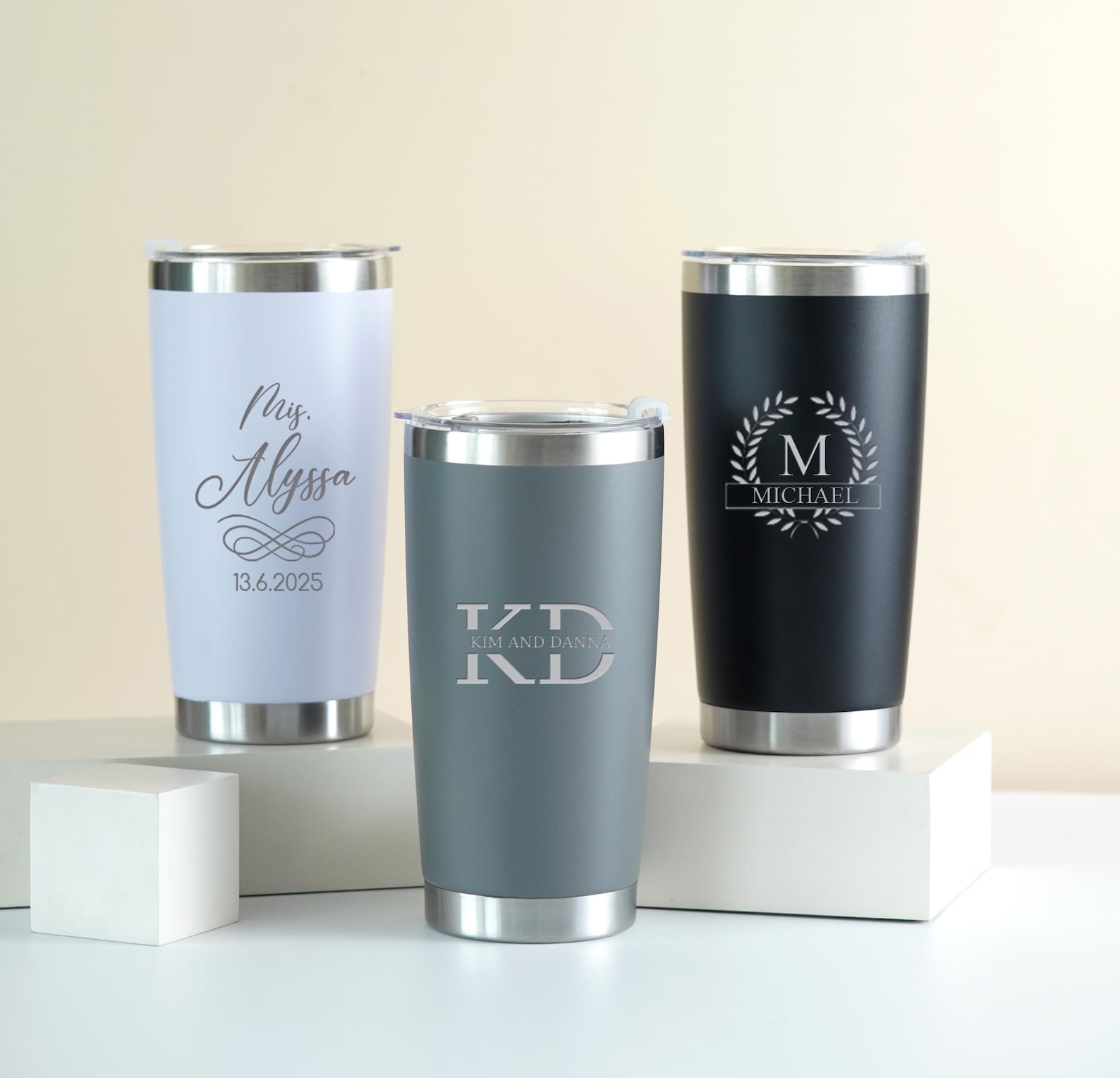 Personalized Engraved 20oz Tumbler, ADD YOUR LOGO, Laser Tumbler, Stainless Steel water cup, Bulk Tumblers, Coffee Tumbler 25052402