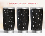 Christmas Tree 20oz Tumbler Wrap, Holiday Engraving Wrap, SVG Laser Rotary