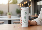 Personalized Beach Sunset Tumbler: Tropical Palm Stainless Steel Cup