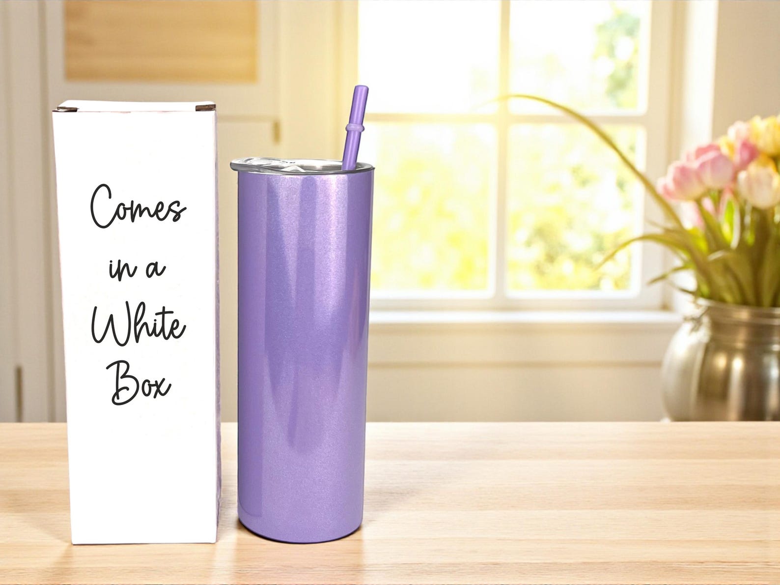 Personalized Skinny Tumbler with Name – Custom Engraved Insulated Cup with Lid & Straw for Bridesmaid Gift, Birthday or Girls Trip