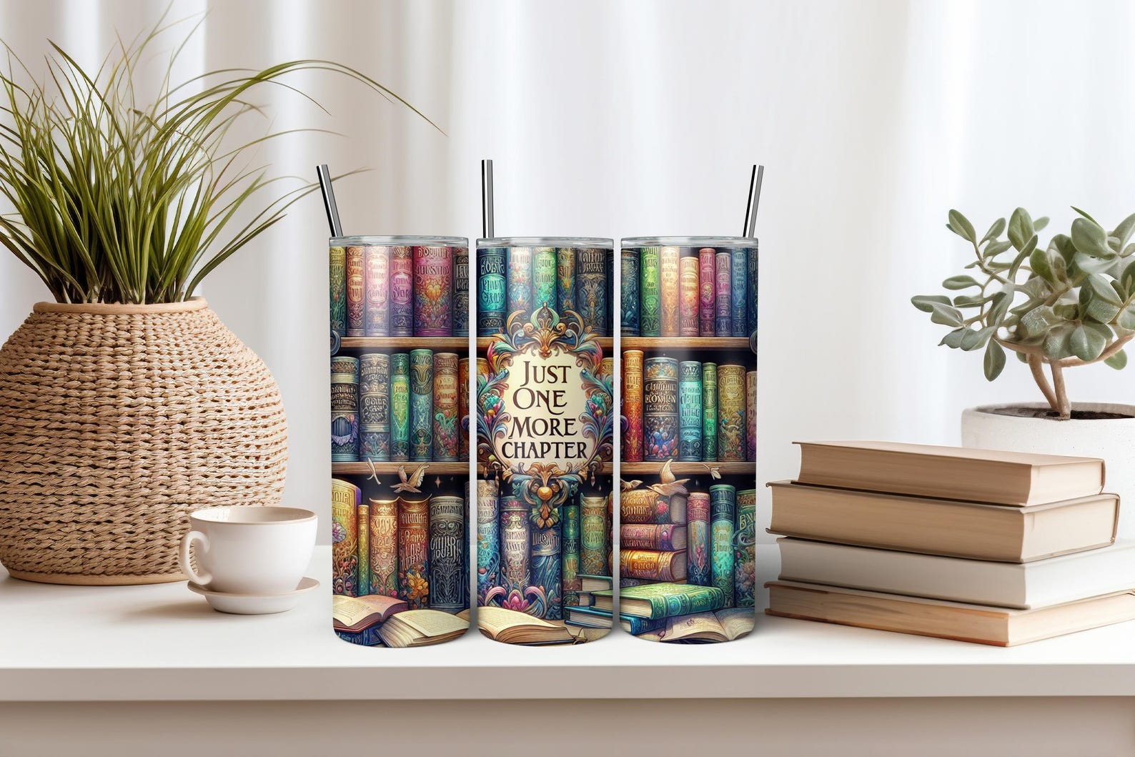 Book Lover Tumbler, Tumbler 20oz 30oz, Book Lover Gift, Coffee Tumbler, Library Gift, Reading Cup, Tumbler With Straw, Skinny Tumbler
