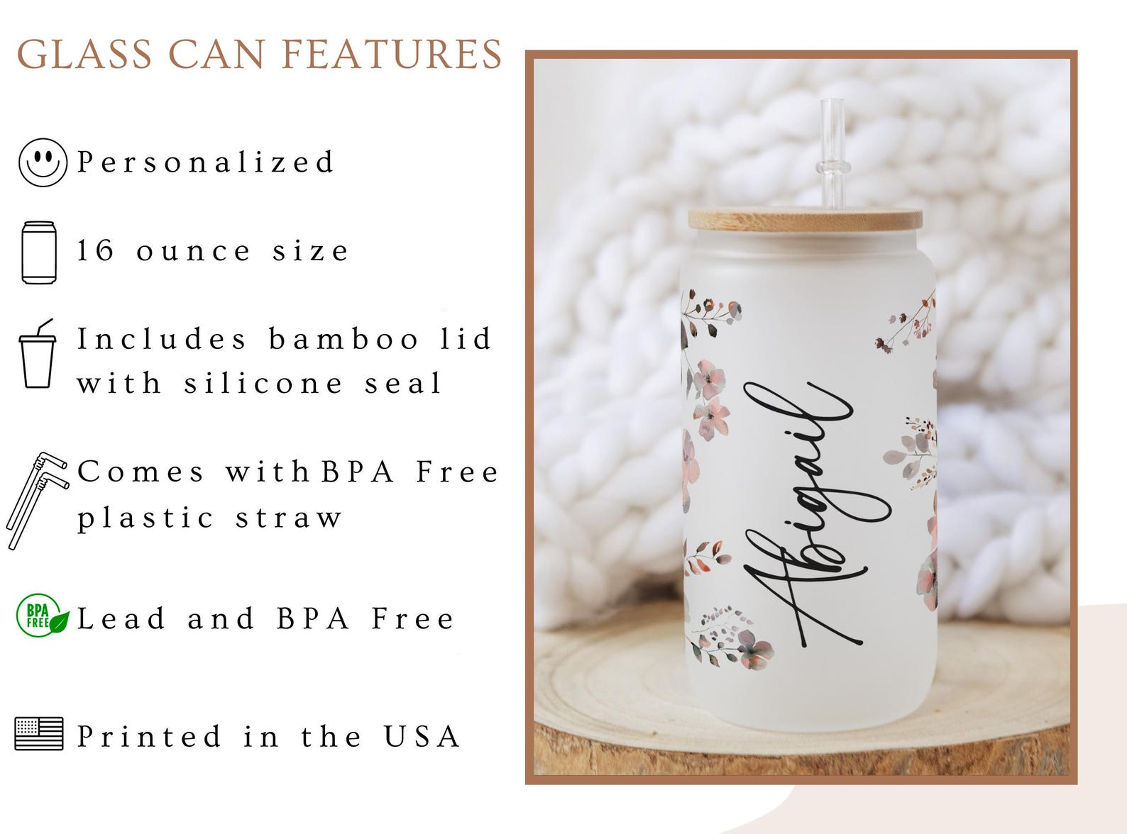 Custom Wildflower Boho Iced Coffee Cup, Personalized Pressed Flower Coffee Mug, Fairy Wildflower Cup, CottageCore Travel Mug, Whimsical Gift