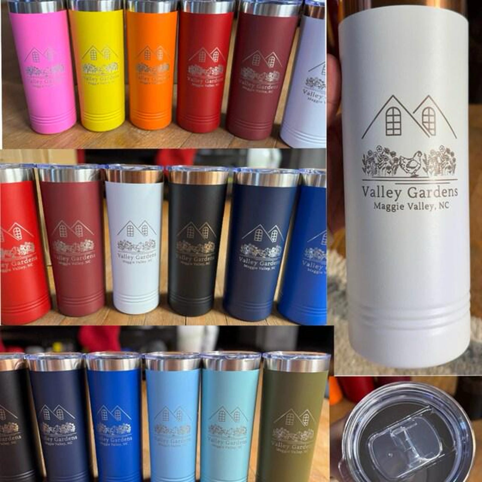 Custom Laser Engraved 22oz Skinny Tumbler, Stainless Steel Skinny Tumbler, Vacuum Insulated Stemless Cup, Custom Logo, Bridesmaid Gift