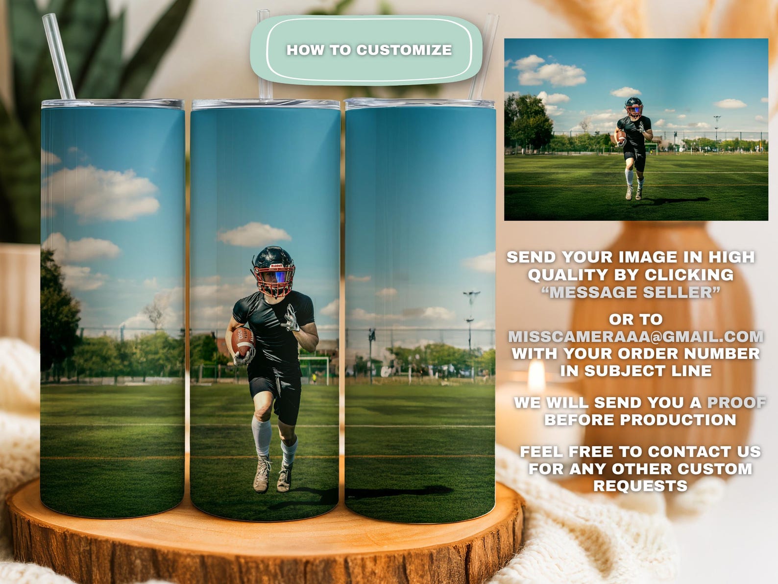 Custom Photo Tumbler 20 oz-Custom Name Tumbler-Personalized Tumbler with Logo-Personalized Business Cups-Tumbler with Photo