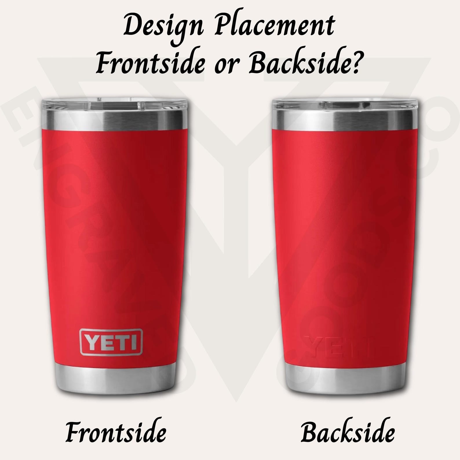 Engrave ANYTHING On YETI Rambler Mug Tumbler 20oz Custom Name Laser Engraved Logo Personalized Customized Photo Travel Mug Gift