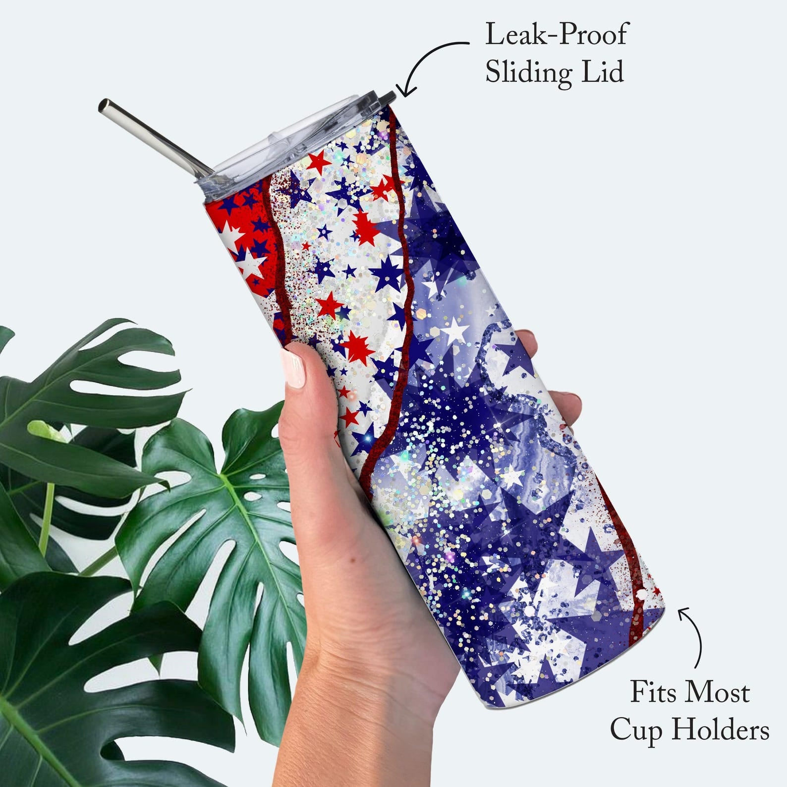 Patriotic Veteran Gift: Custom 20oz Insulated Tumbler with Stars
