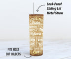 Fishing Tumbler, Fishing Gifts For Men, Fishing Tumbler With Lid and Straw, Fishing Gifts For Him, Fishing Lover Gift