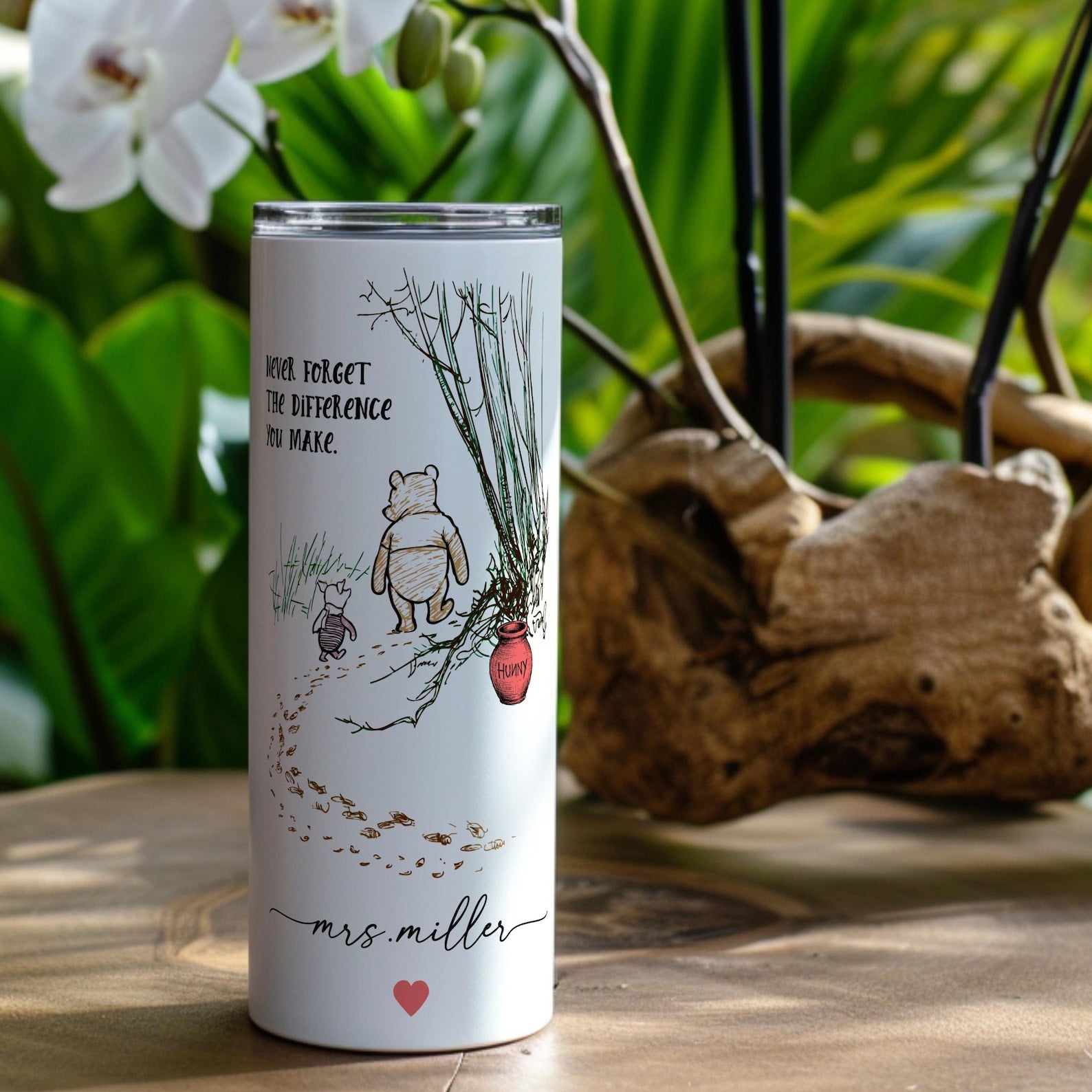 Personalized Teacher Tumbler, Teacher Appreciation Gift, Never Forget the Difference You Make Teacher Tumbler With Name, Tumbler For Teacher