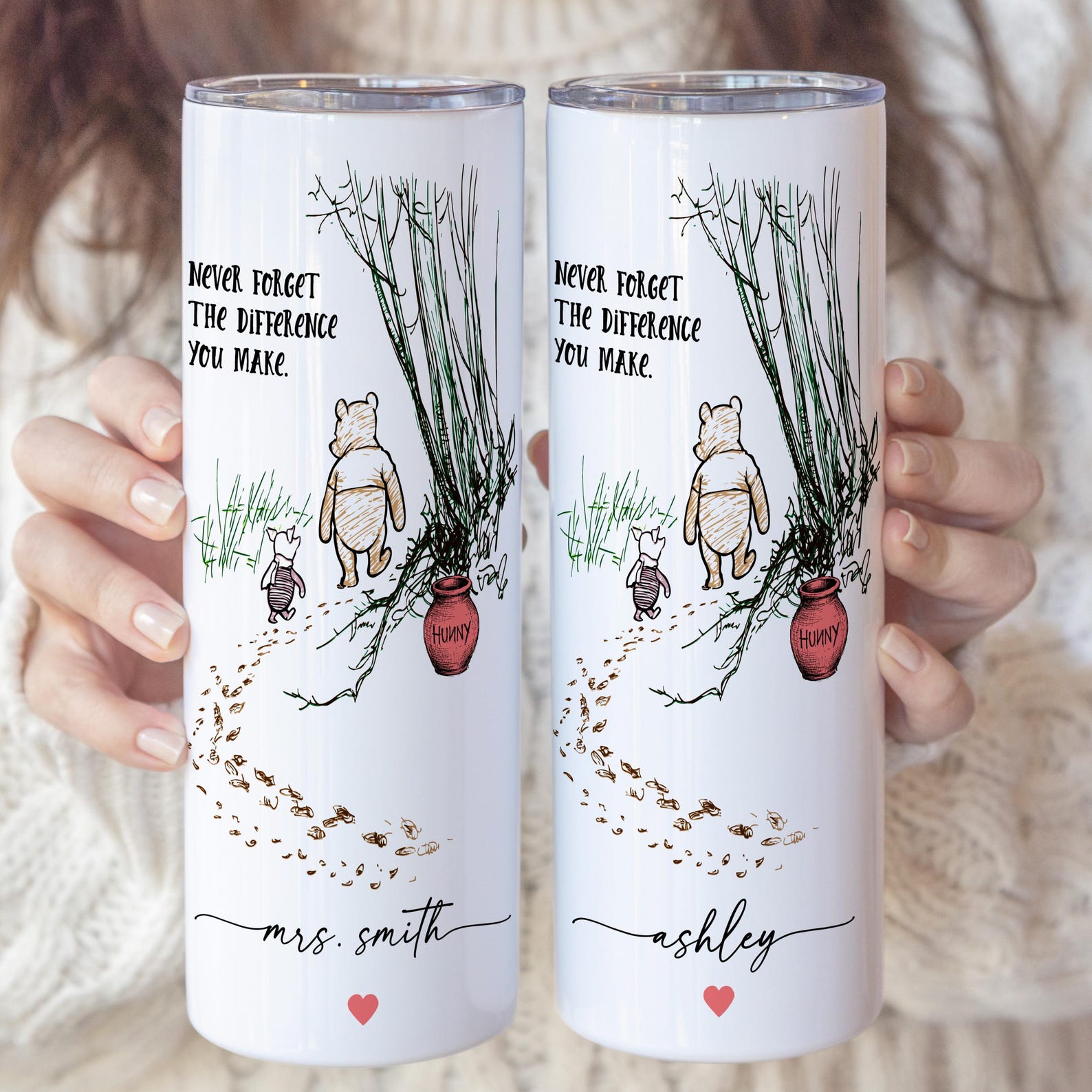 Personalized Teacher Tumbler, Teacher Appreciation Gift, Never Forget the Difference You Make Teacher Tumbler With Name, Tumbler For Teacher