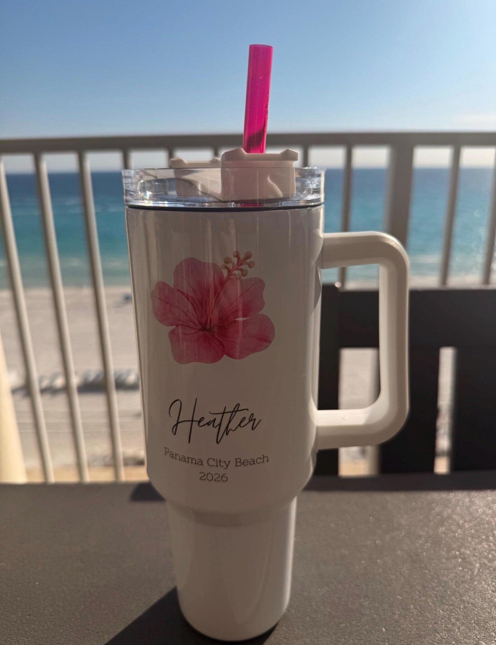 Custom Vacation Tumbler - Personalized Name -  Matching Beach Vacation -  Spring Break - Bachelorette Girls Trip 20 oz Skinny Tumblers