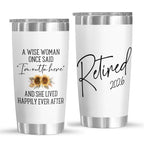 Retired 2026 Tumbler, 20Oz Tumblers with Lids for Retirees, Coworkers, Retirement Appreciation Gift