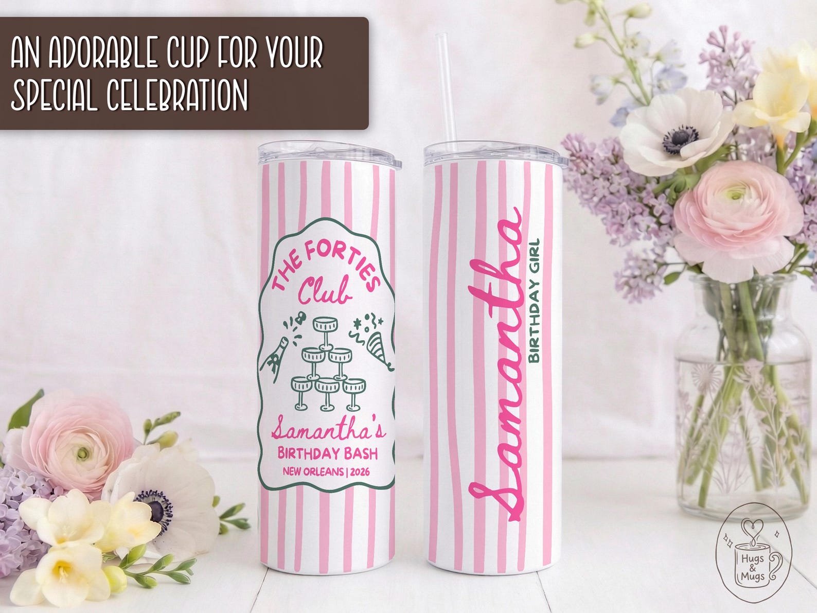 Custom Vacation Tumbler, Girls Trip Tumbler, Personalized Family Vacation Tumbler, Custom Birthday Cups, Beach Girls Trip Gifts
